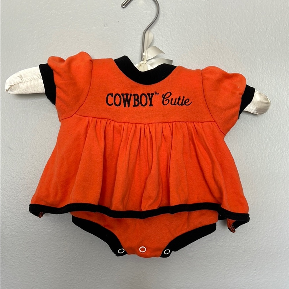 Orange OSU Cowboys Cutie Baby Outfit